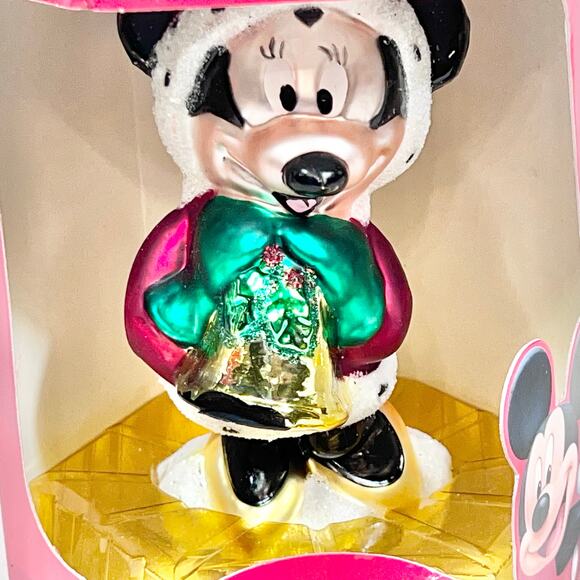 Vintage Energizer Disney's Mickey & Minnie Mouse Blown Glass Christmas Ornament - Picture 4 of 5